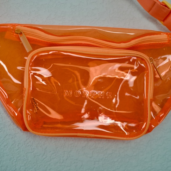 Morphe Water Proof Clear Orange Fanny/Cosmetic Bag - Picture 4 of 9